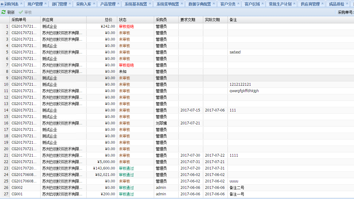 供應(yīng)商采購信息